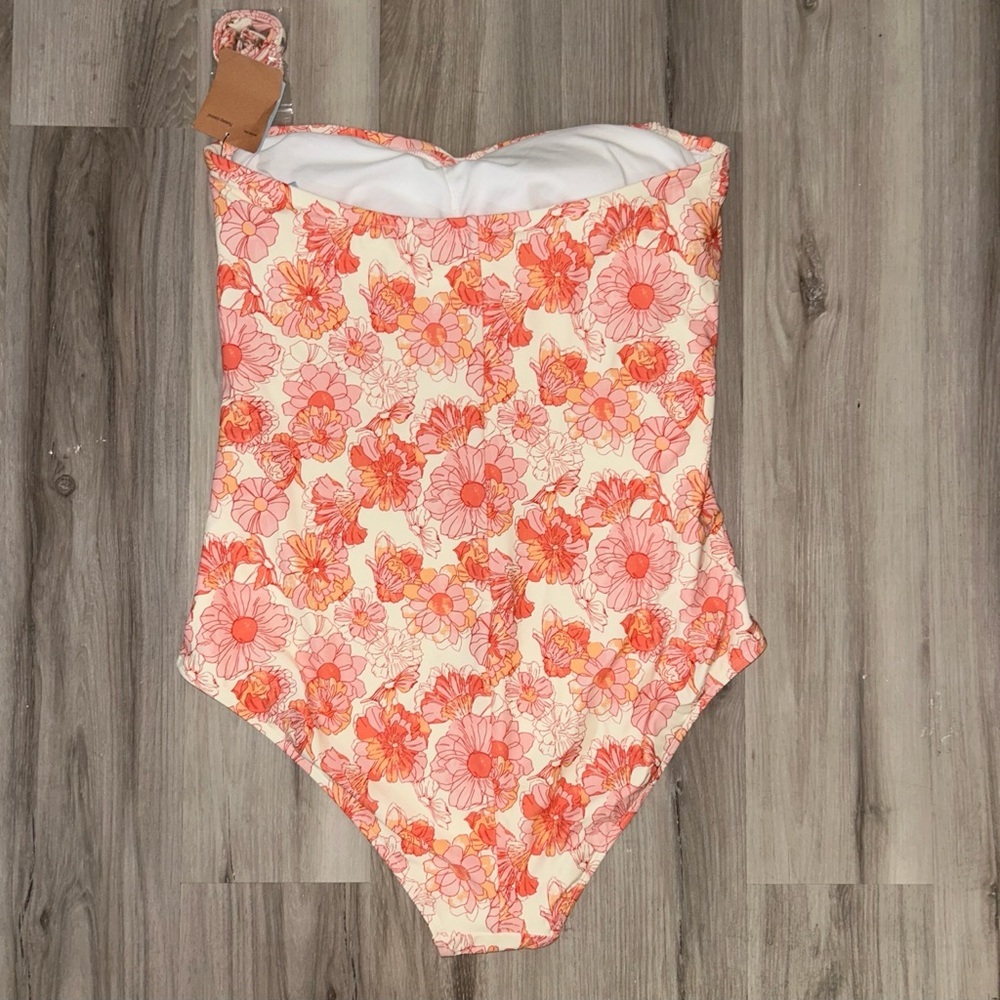 Shade & Shore Kids Floral One Piece - Pink and Orange - Picture 2 of 4